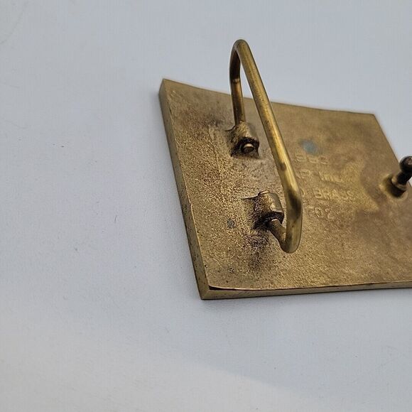 Vintage Carpenter Belt Buckle Solid Brass by Nap Inc. 1983 Tradesman/Builder - Picture 5 of 7